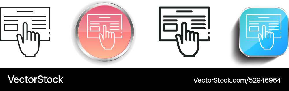 Context icon thin linear regular and button style Context icon thin linear regular and button style Vector Image