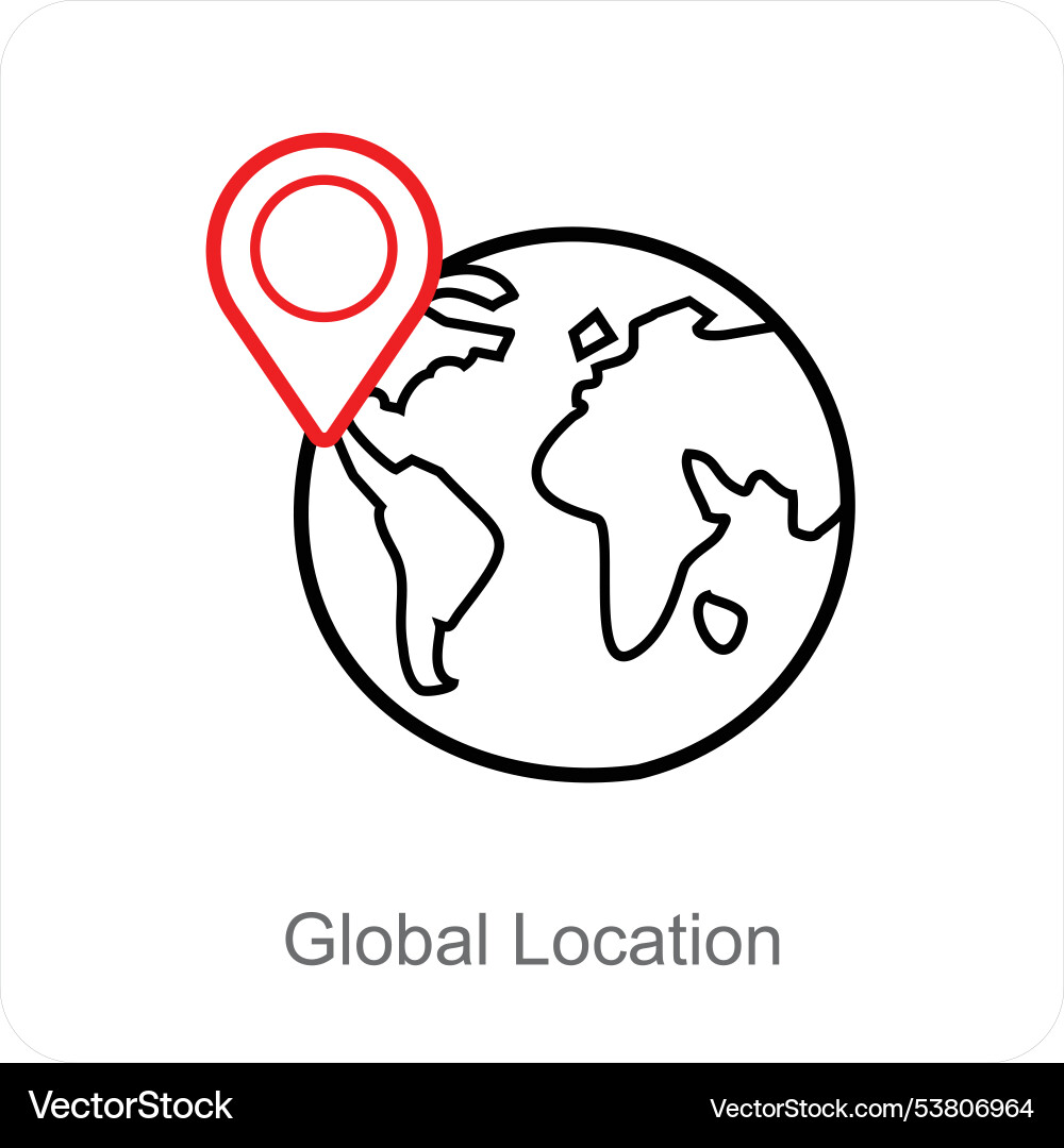Global location and access icon concept Vector Image