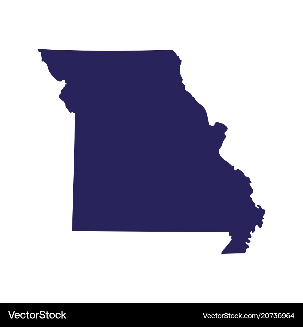 Missouri State Map vector image