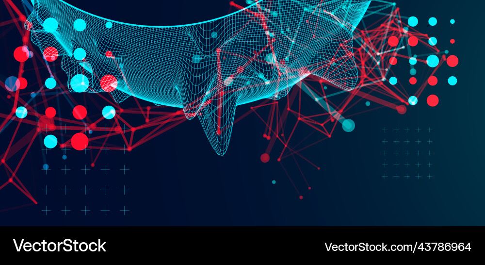Sphere or virus theme with connected lines Sphere or virus theme with connected lines vector image