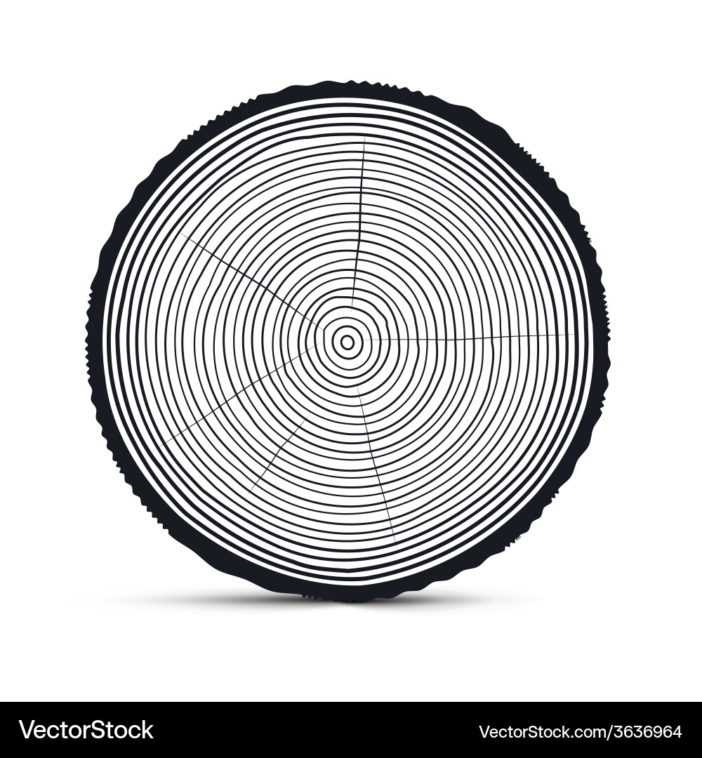 Tree Rings - Circular Pattern vector image