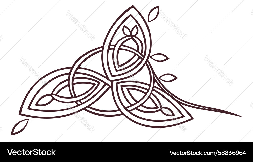 Warm gradient celtic knot triangular pattern Vector Image