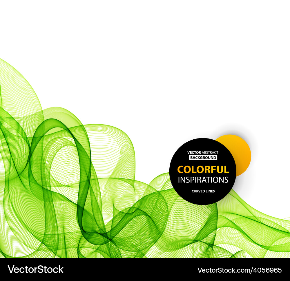 Abstract curved lines background template Vector Image