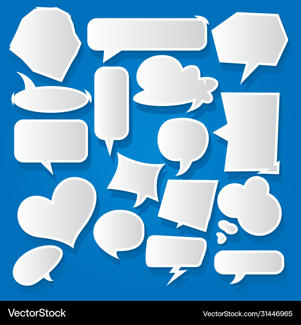 Cartoon Speech Bubbles Vector Image