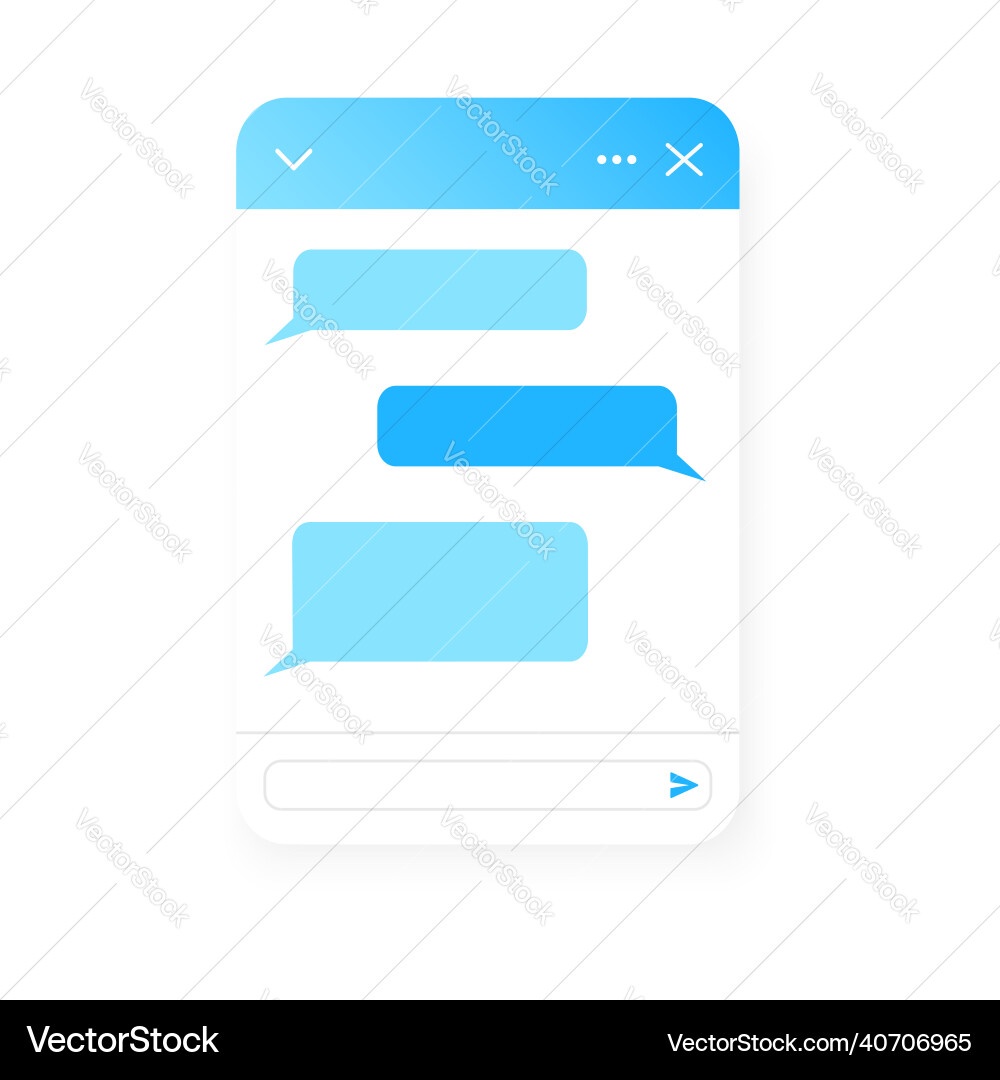 Chatbot Window Template vector image
