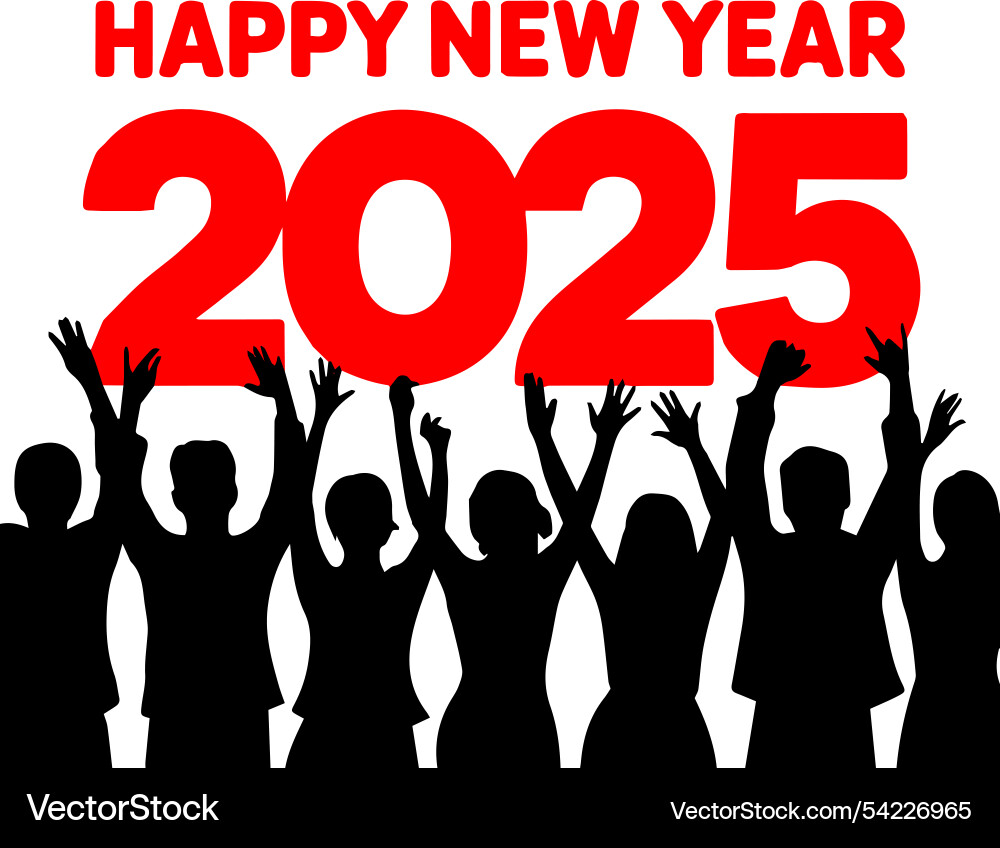 Concepts event horizontal new year number Vector Image