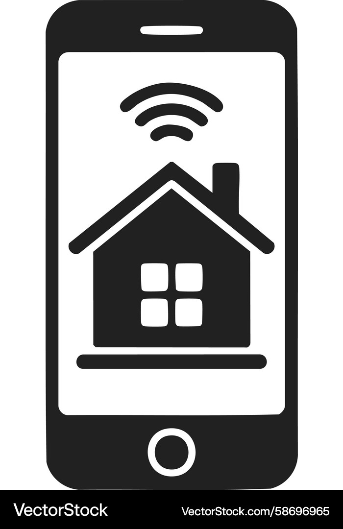 Home automation app smart control mobile Vector Image
