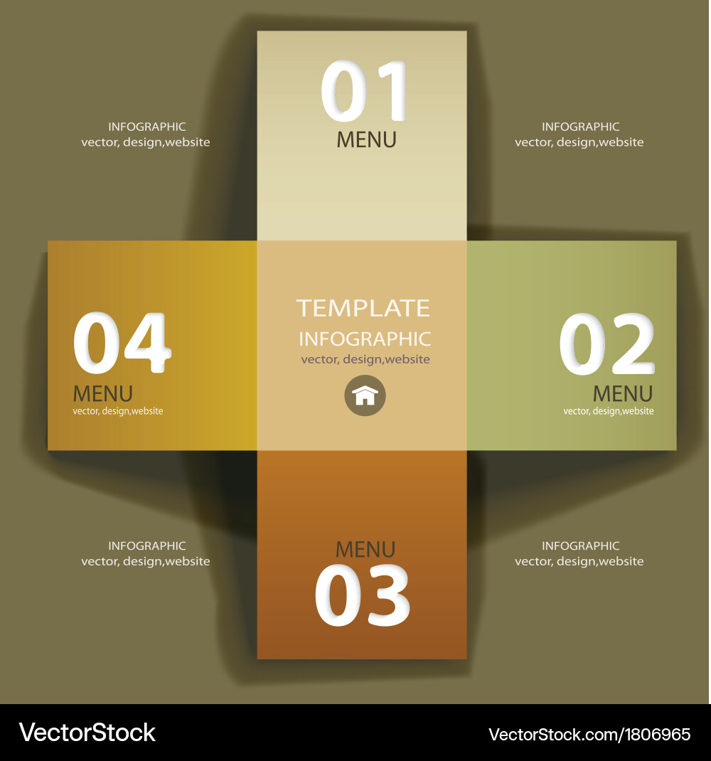 Paper Numbers & Lines Template vector image