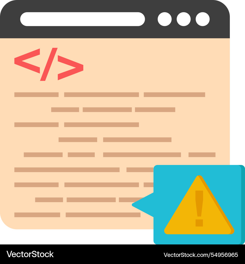 Web coding error vector image