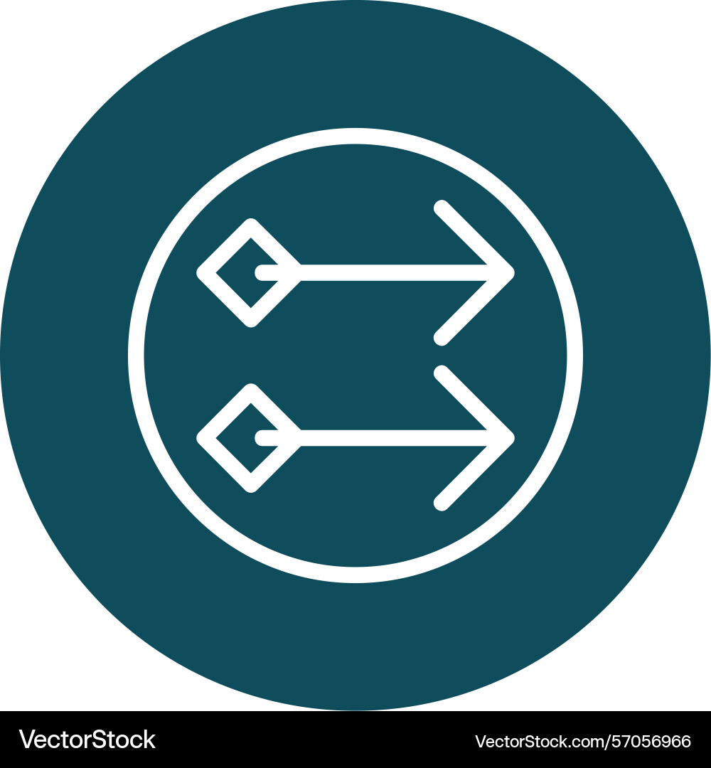 Arrow block right line circle style icon design Vector Image