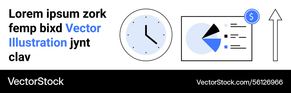 Data analytics concept with clock infographic Data analytics concept with clock infographic vector image