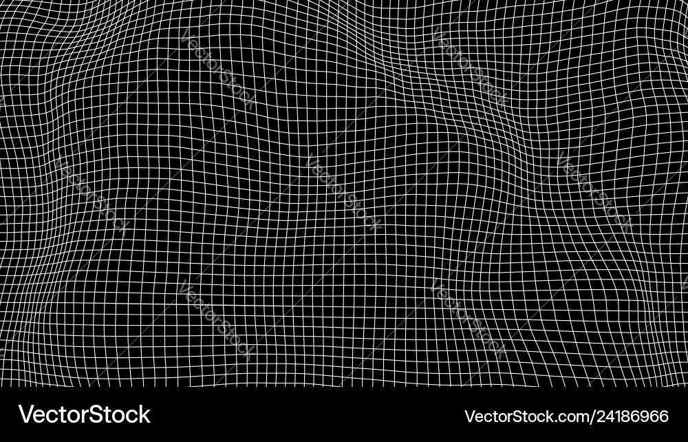Distorted Grid Waves Abstract vector image