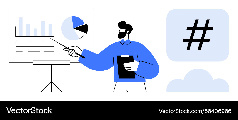 Professional presentation with data charts Professional presentation with data charts vector image