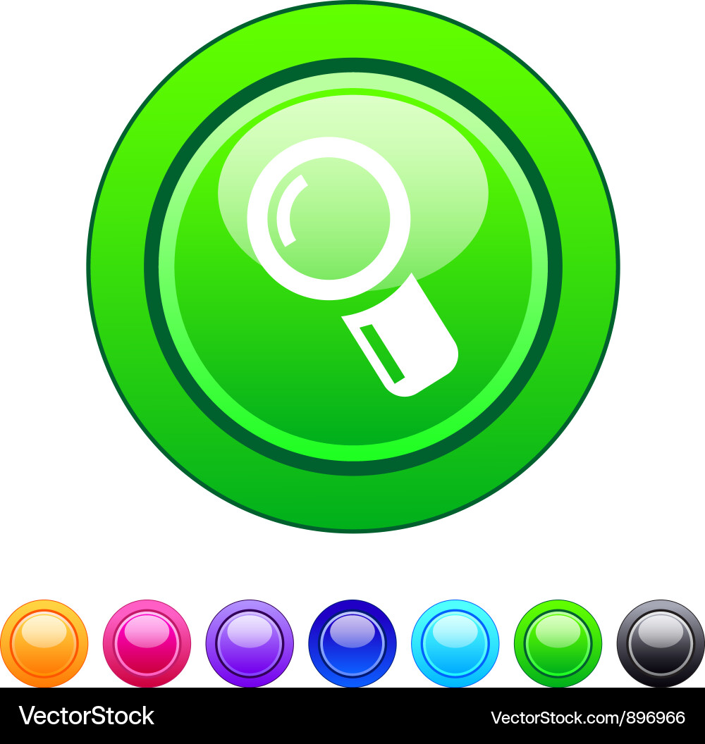 Zoom circle button vector image