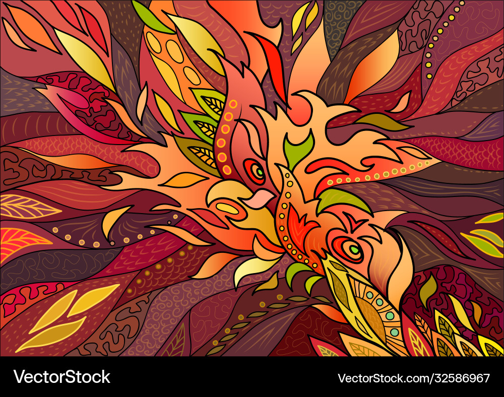Abstract decorative fiery pattern in color Abstract decorative fiery pattern in color vector image