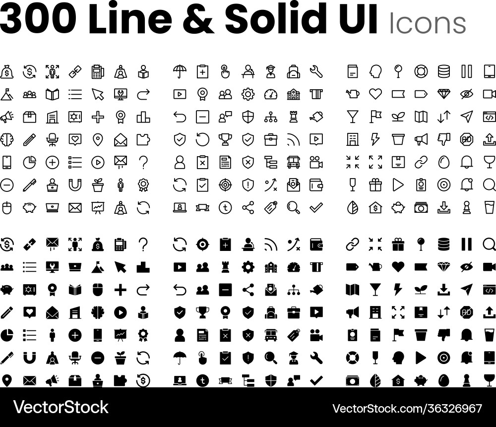 Basic web and app ui icon set Basic web and app ui icon set vector image