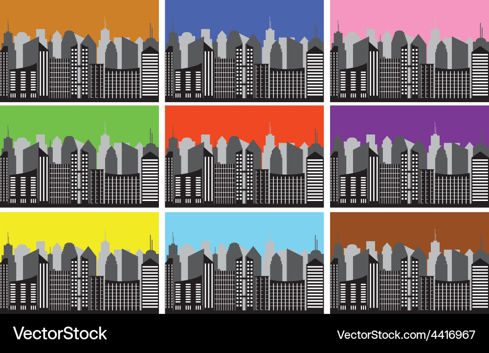 City panoramas vector image