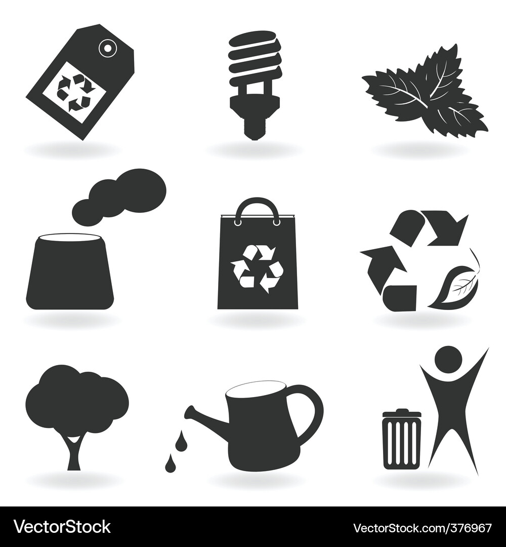 Eco icon set Vector Image