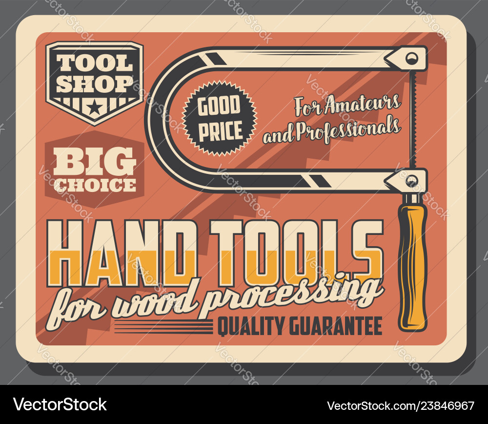 Manual Fretsaw - Woodworking Tool Vector Image