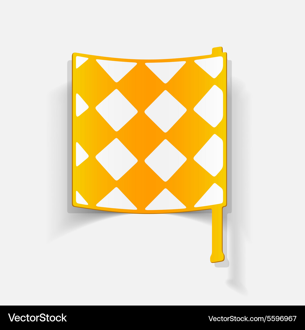 Realistic design element linesman flag Vector Image