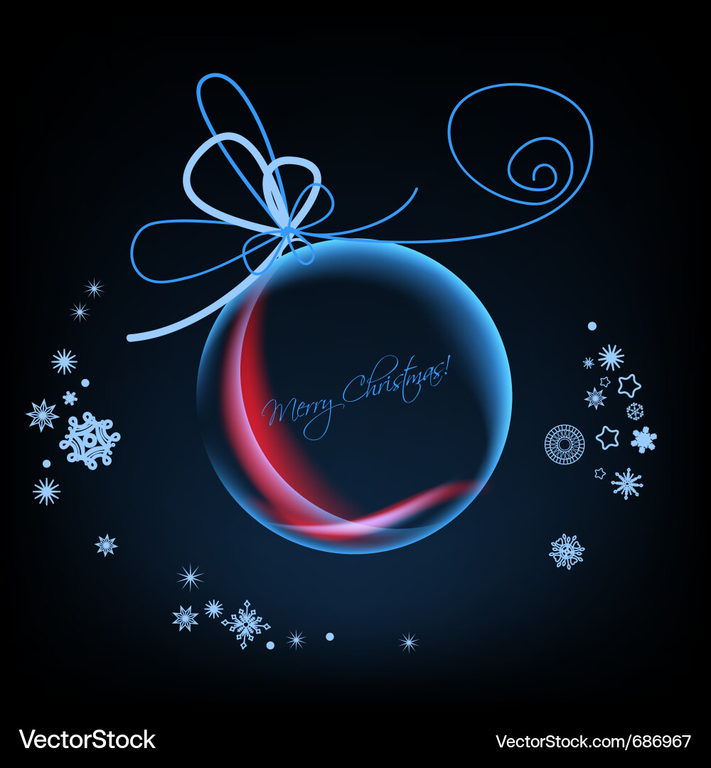 Sparkling Christmas Ball Ornament Vector Image