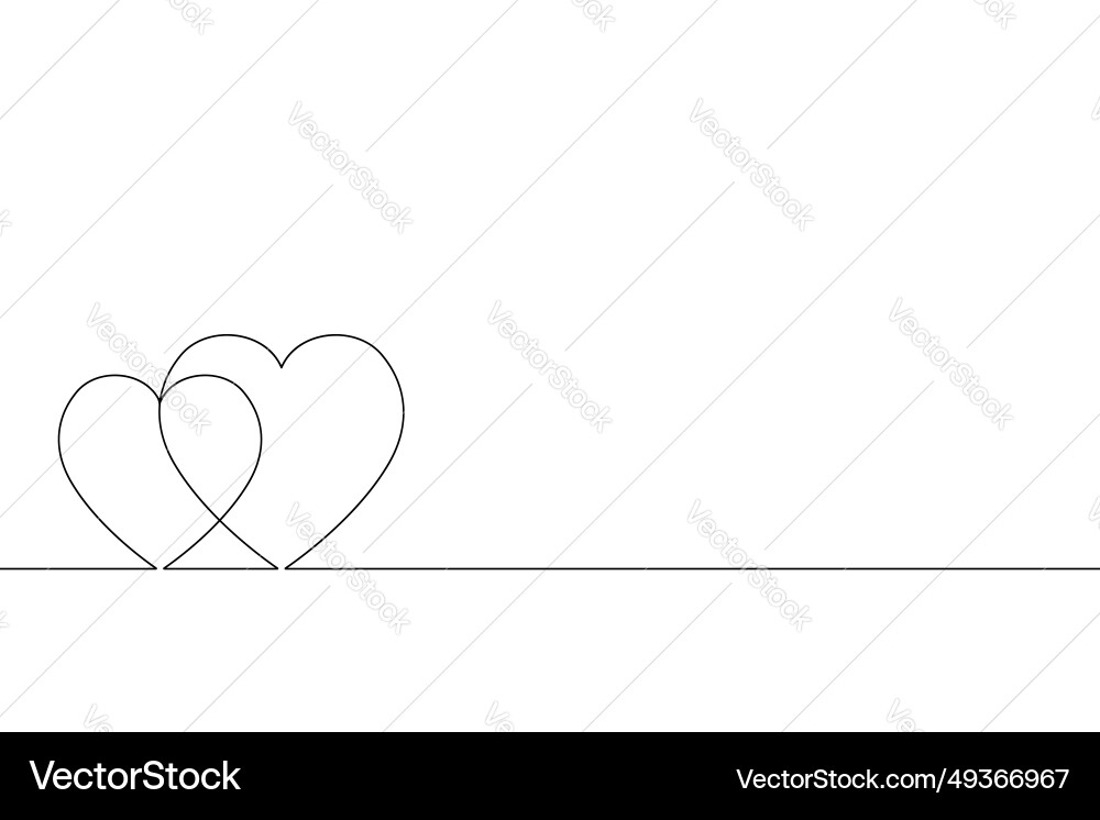 Two hearts Royalty Free Vector Image - VectorStock