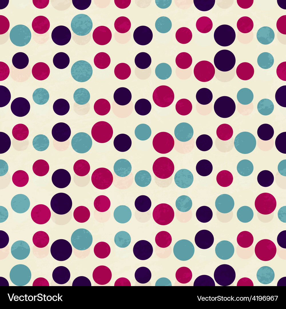 Vintage circle seamless pattern Royalty Free Vector Image