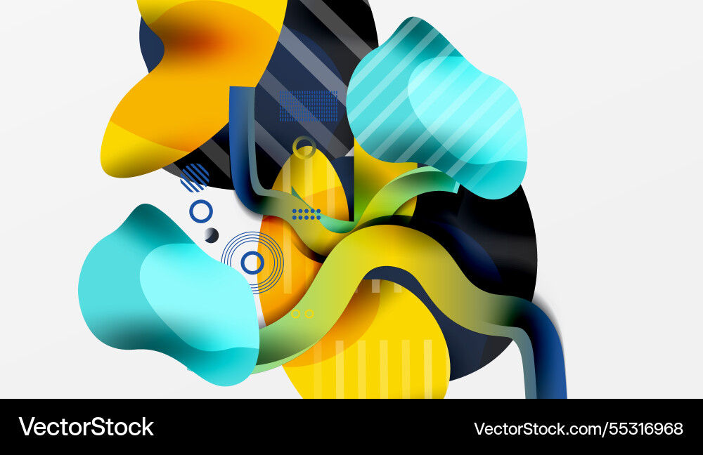 Abstract background - lines circles and liquid Abstract background - lines circles and liquid vector image