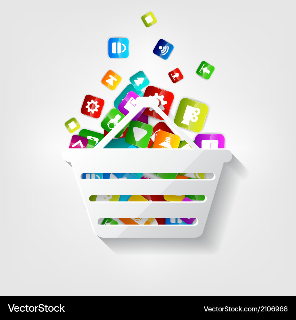 Application buttonsocial mediacloud computing Vector Image