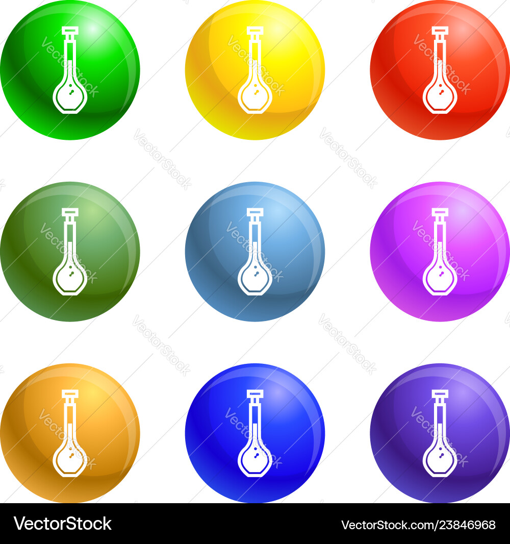 Laborglas Icons Set Laborglas Icons Set vektorbild