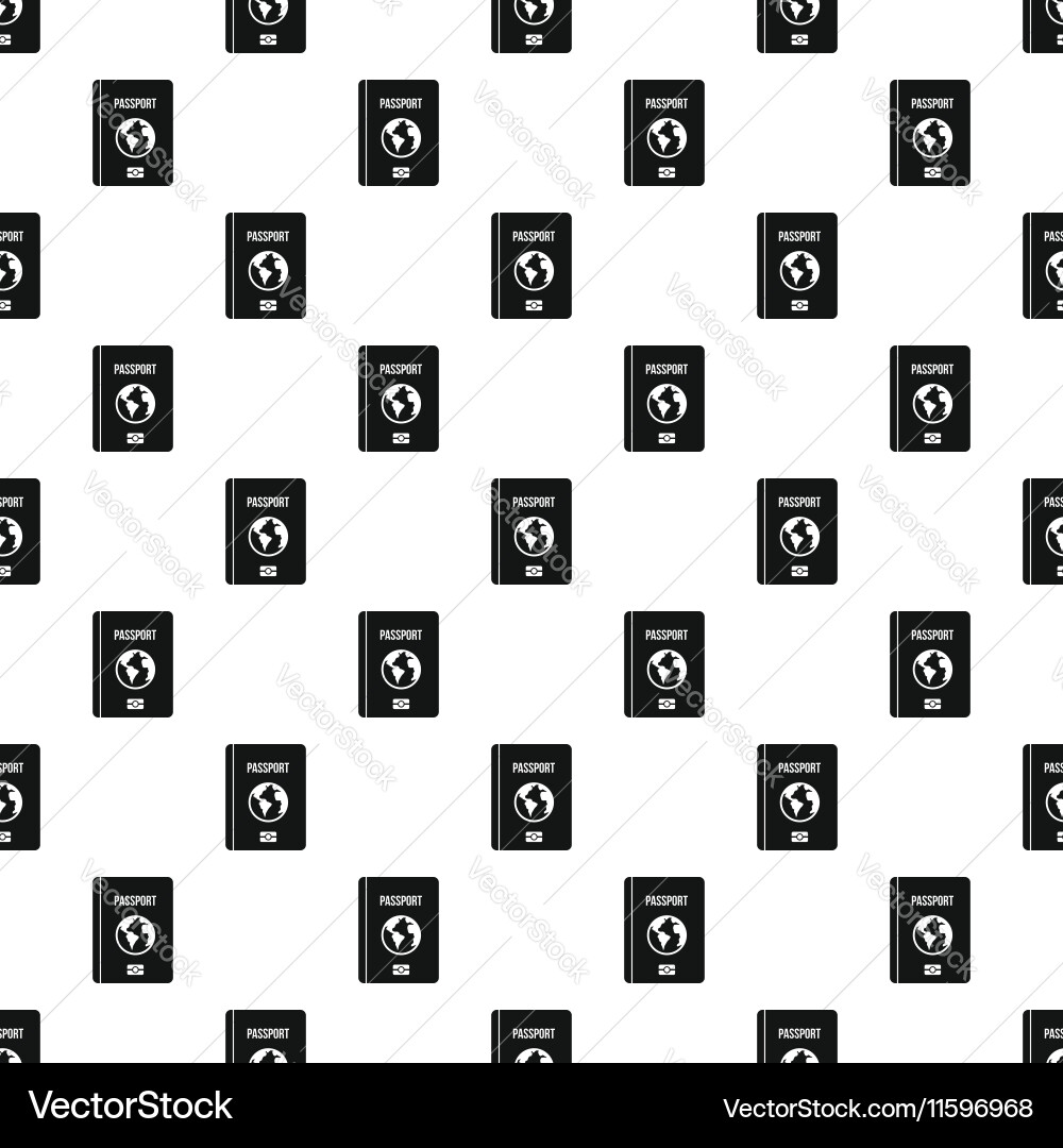 Passport pattern simple style vector image