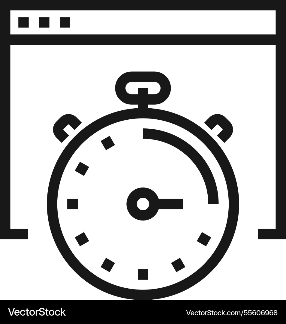 Performance flat line web icon concept Performance flat line web icon concept vector image