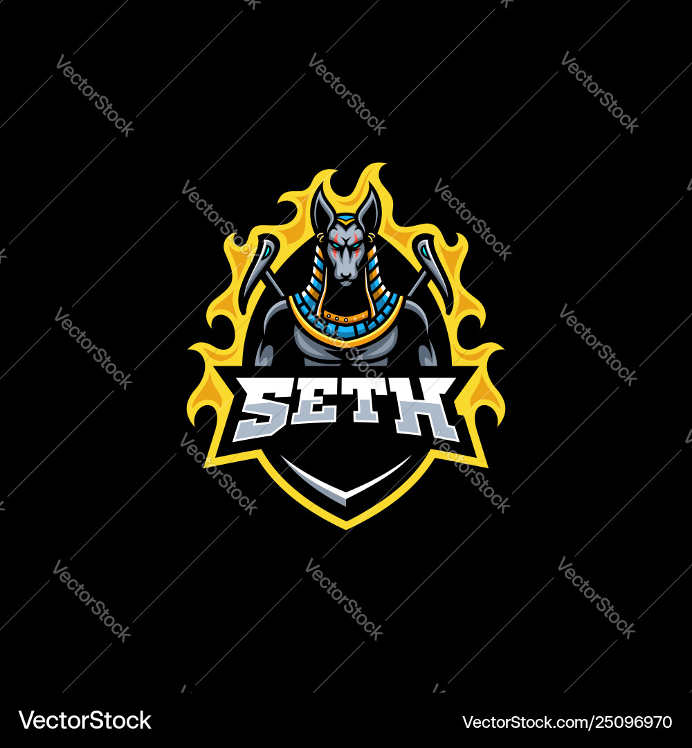 Anubis Mascot Logo Vector Image