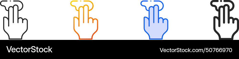 Applying iconthin linear gradient blue stroke Applying iconthin linear gradient blue stroke vector image