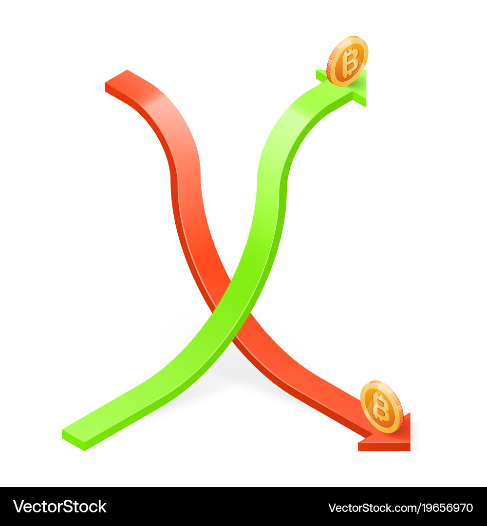 Increase and decrease bitcoin value business – Royalty-Free Vector |  VectorStock