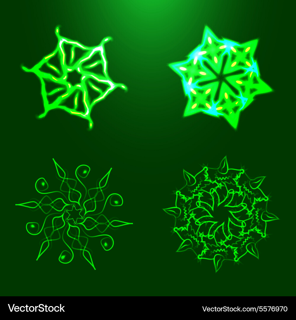 Nature elements with adaptation to background Vector Image