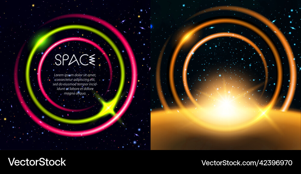 Set of abstract background with luminous swirling Set of abstract background with luminous swirling vector image