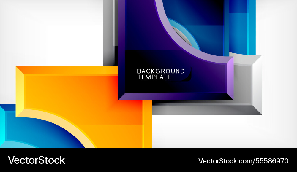Square arrow shapes with round elements Square arrow shapes with round elements vector image