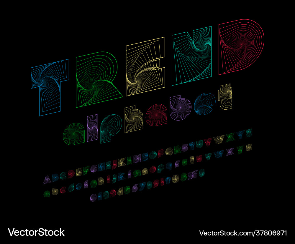 Abstract font Abstract font vector image