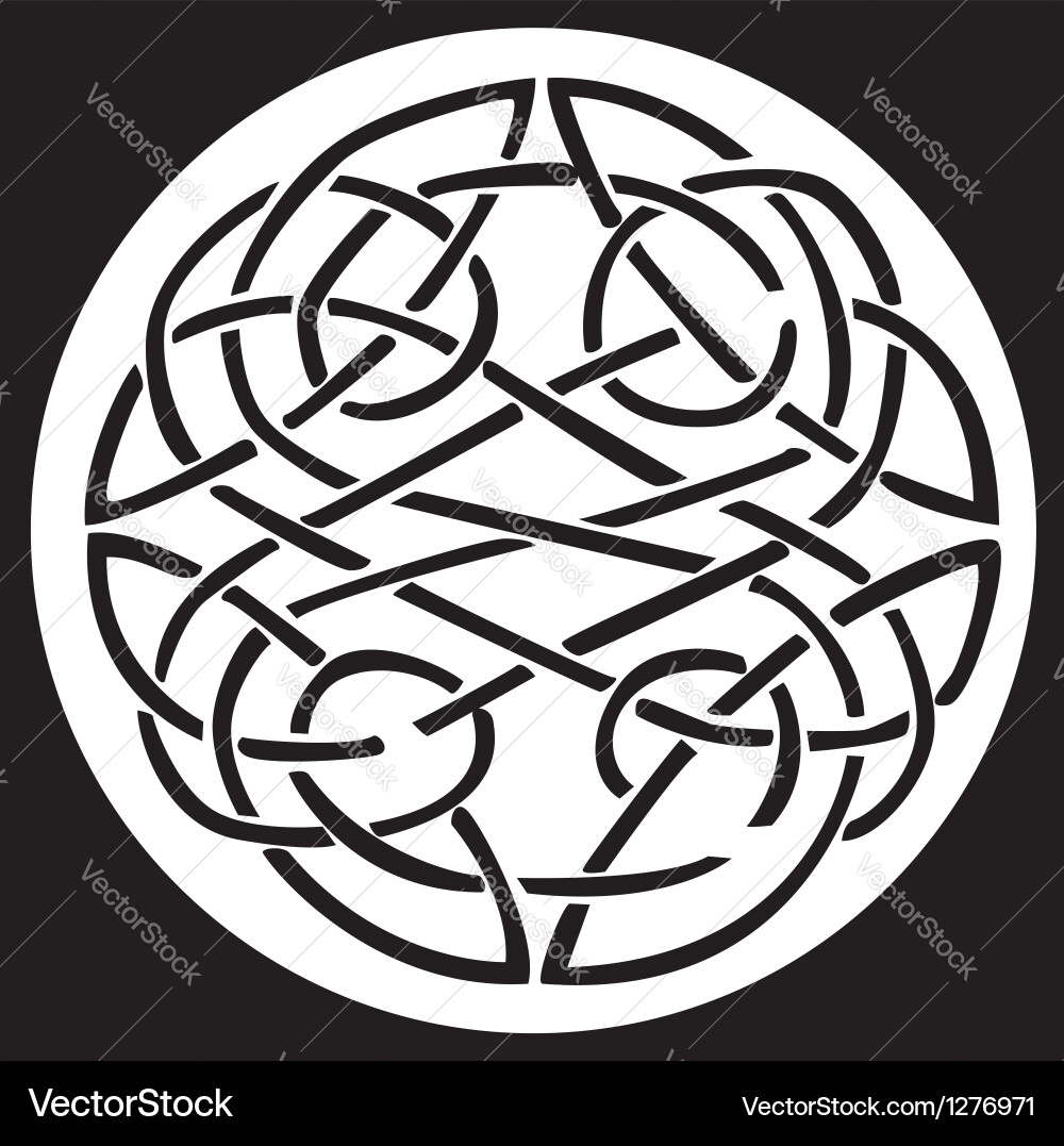 Celtic knot pattern design Royalty Free Vector Image