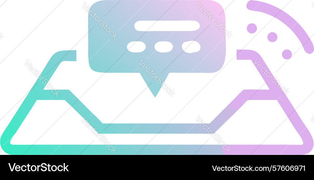 Chat bubble on map pin icon location-based vector image