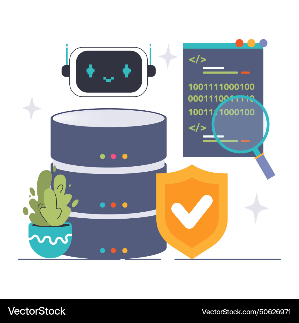 Data modeling and evaluation set flat Data modeling and evaluation set flat vector image