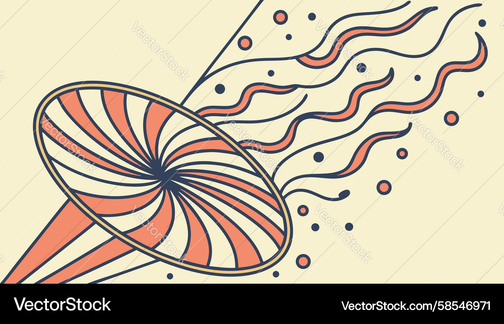 Dynamic Wind Swirl Element Vector Image