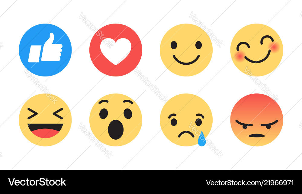 Flat design modern emoji Flat design modern emoji vector image