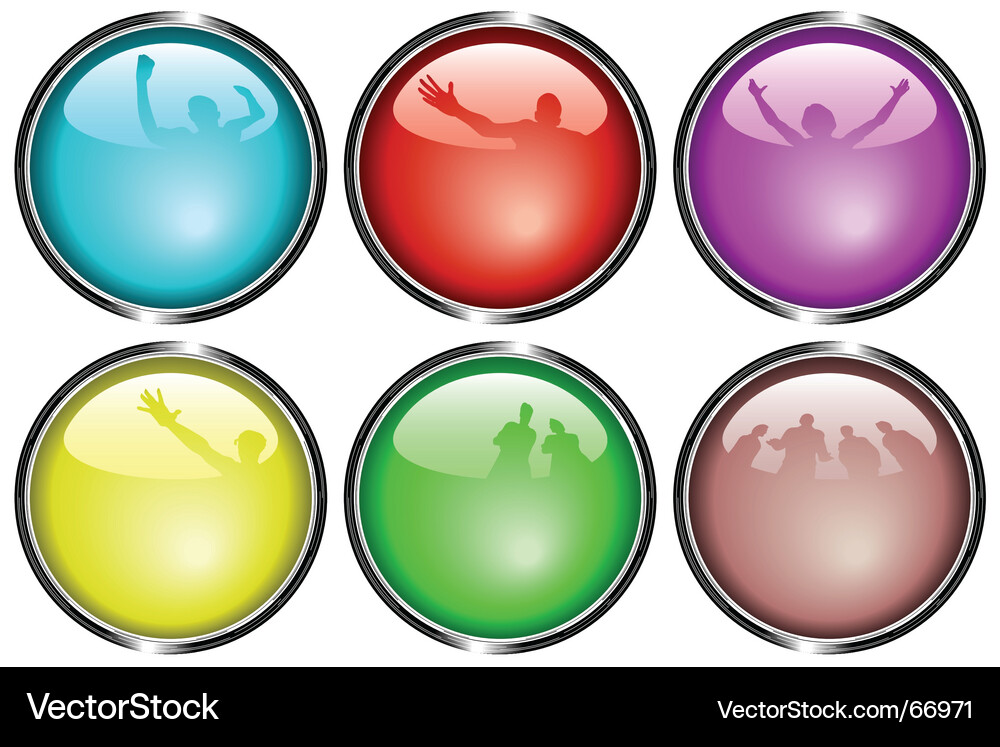 Glossy buttons Vector Image