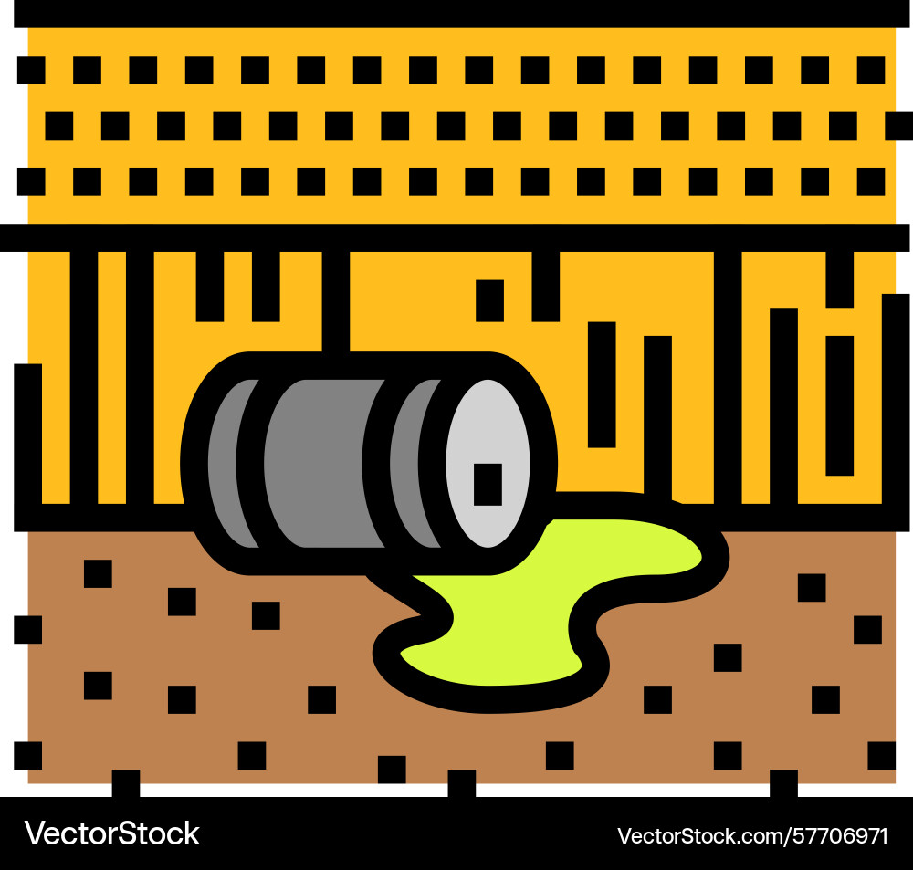 Glowing waste field radioactive pollution color Glowing waste field radioactive pollution color Vector Image
