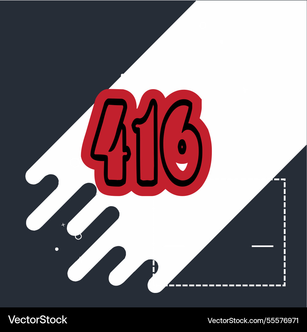 Number font design with decorative dots Vector Image
