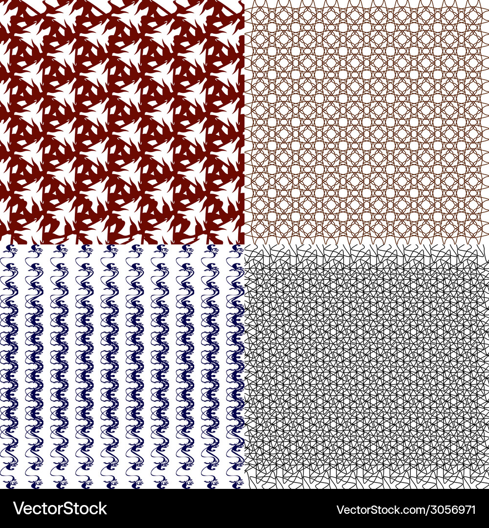 Set of pattern modern stylish texture repeating Vector Image