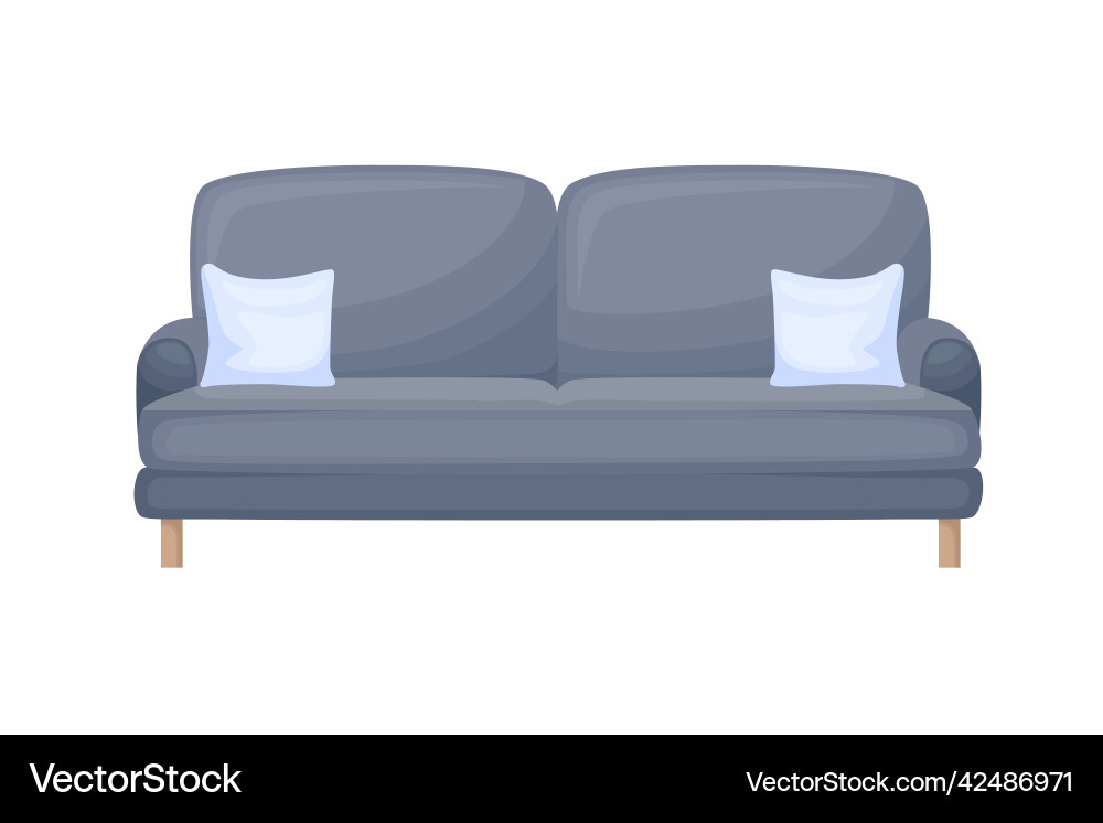 Sofa comfortable for interior design Royalty Free Vector