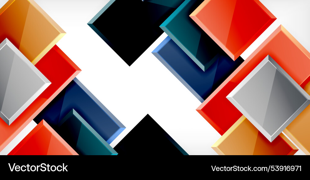 Square shape color abstract geometry Square shape color abstract geometry vector image
